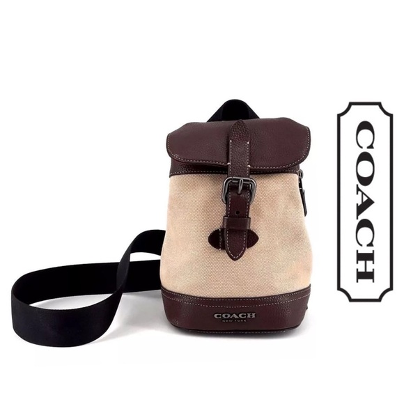 Coach Hudson Small Backpack Crossbody Unisex Canvas/Leather EUC - Picture 13 of 13